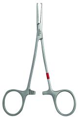 Einmal Klemme Micro Mosquito - 12.5 cm - gebogen