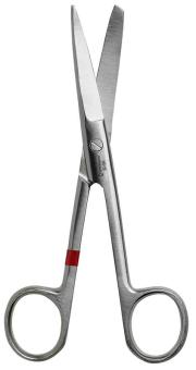 Einmal Schere chirurgisch - 14.5 cm - gebogen - spitz/stumpf